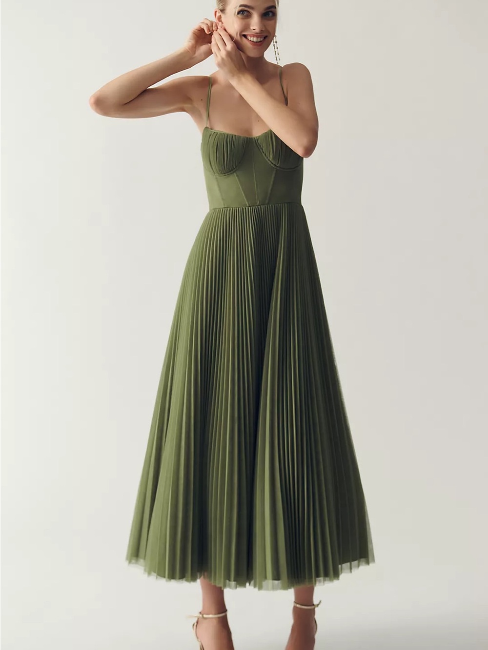 Hutch Amara Dress in Sage Green